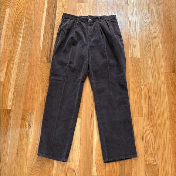 Kenny Rogers Other - Kenny Rogers Pleated Corduroy Trousers Brown W36 Vintage Prep Mens